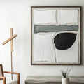 Quiet Geometry-Modern Minimalist Textured Abstract Geometric Block Oil Painting