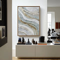Flowing Layers – Modern Home Design: Vertical Hand drawn Flow Texture Wall Art