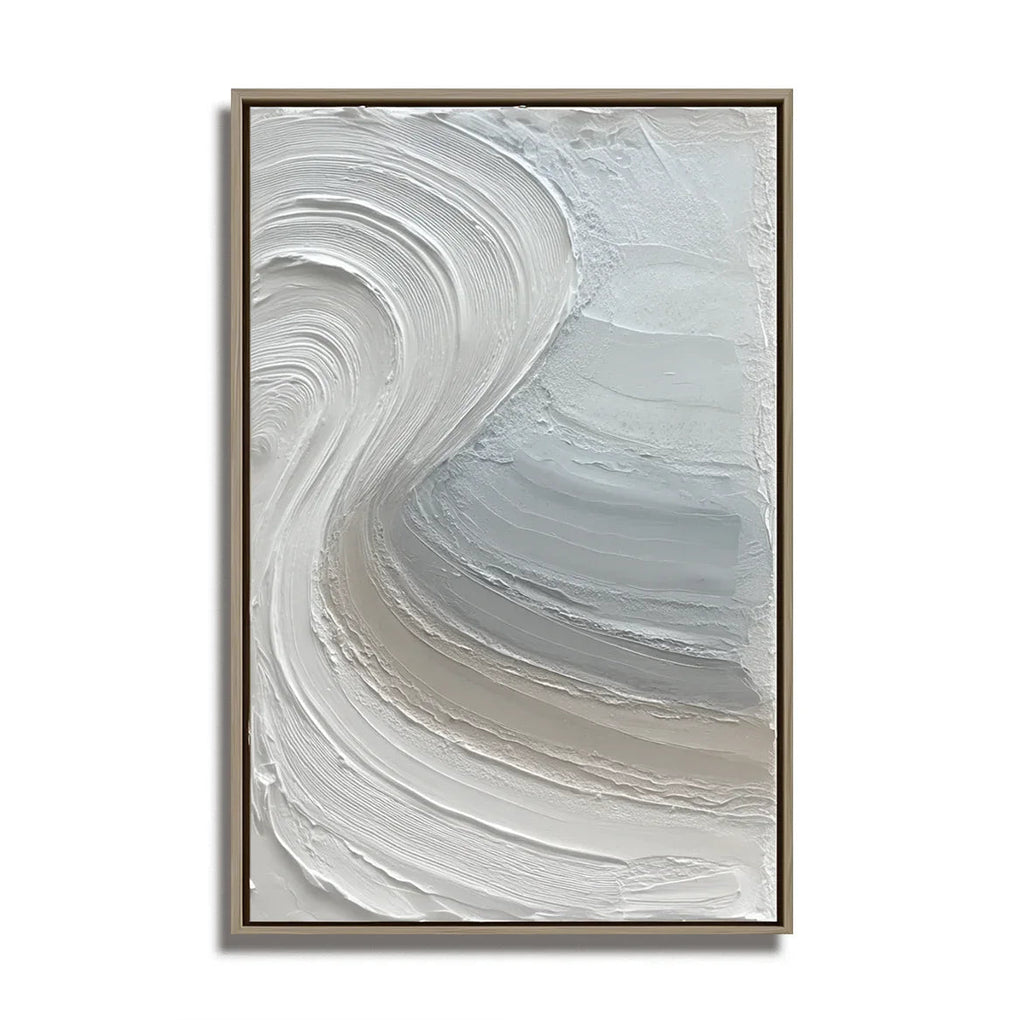 Flow of Calm – Modern Living Room or Bedroom Decoration Hand-Painted Thick Textured Wall Art