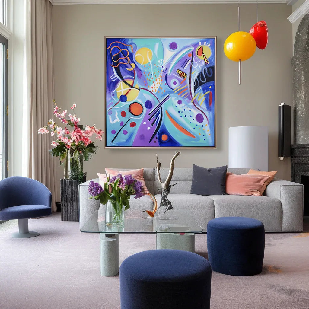 Artextured – Pop Symphony | Colorful Geometric Abstract Pop Art Painting#AB14075