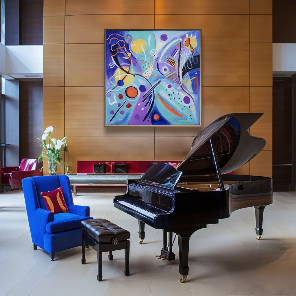 Artextured – Pop Symphony | Colorful Geometric Abstract Pop Art Painting#AB14075
