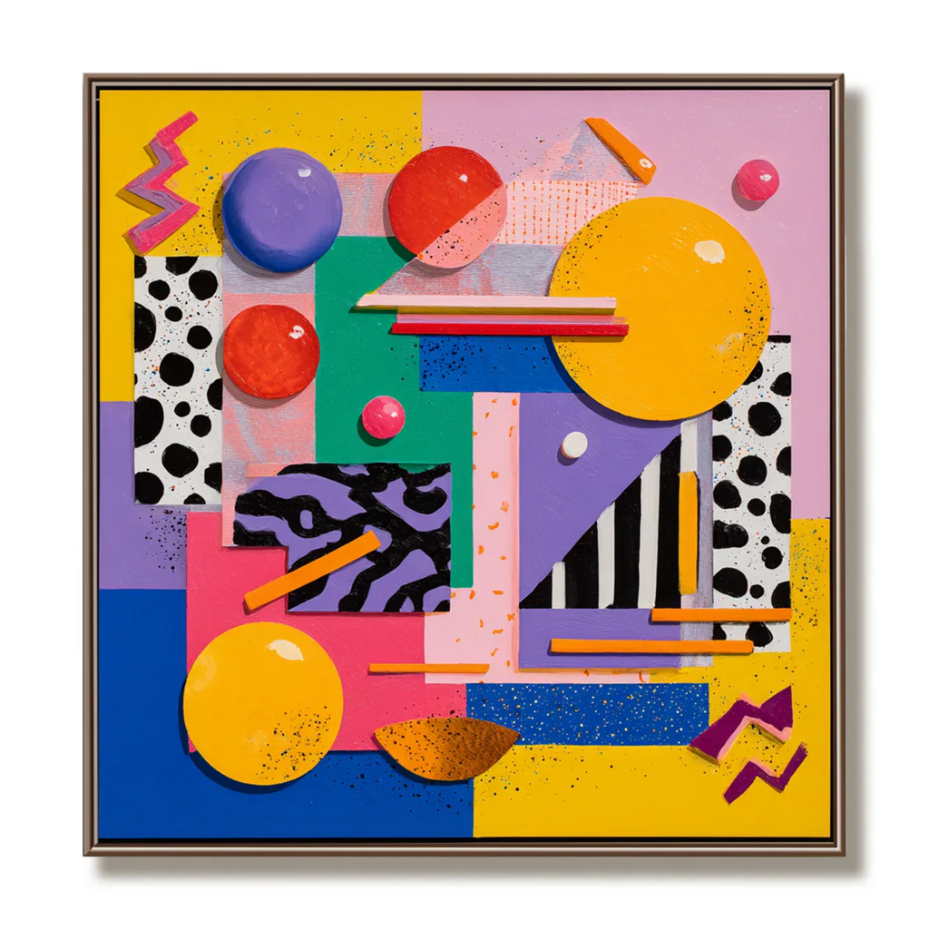 Artextured – Pop Geometry | Bold Abstract Pop Art Canvas Painting#AB14073