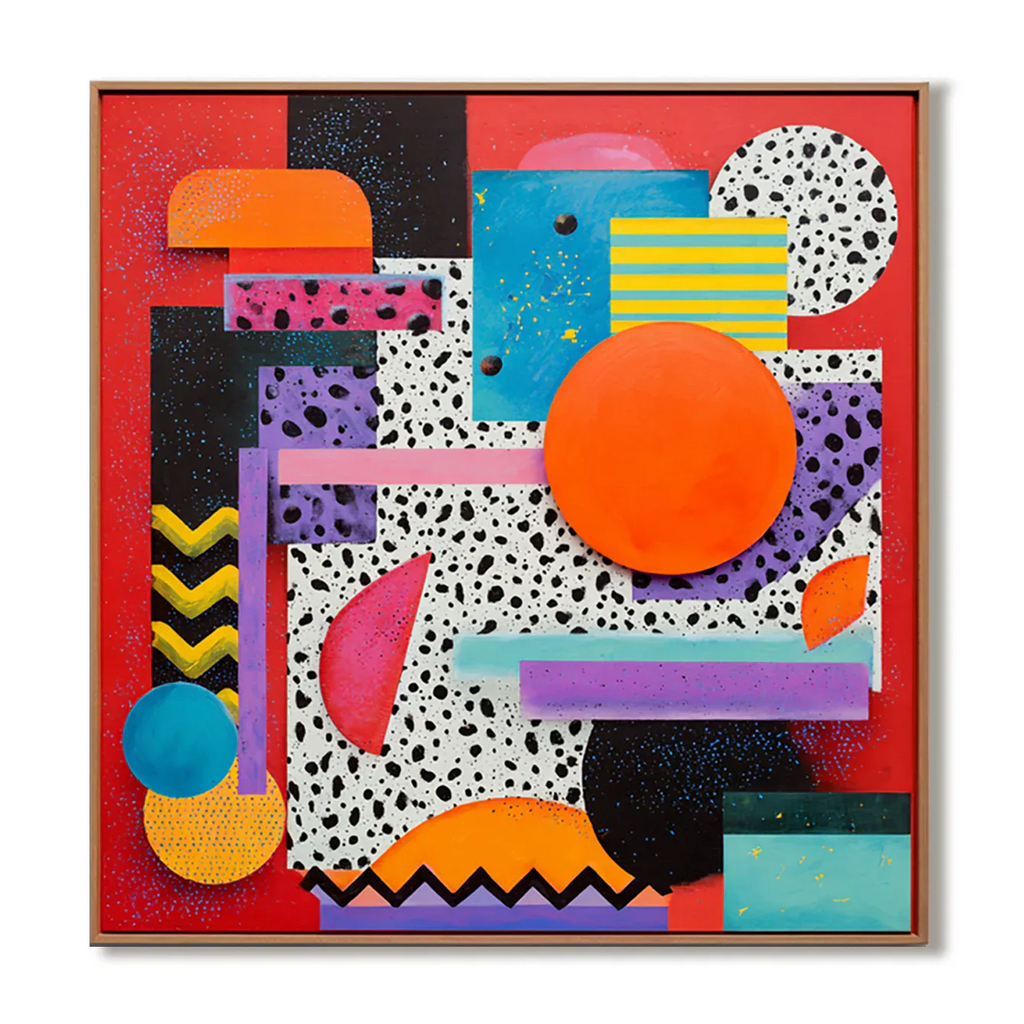 artextured – Pop Dimension | Vibrant Retro Geometric Pop Art Canvas#AB14072