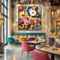 Pop Carnival | Bold Abstract Circular Pop Art Painting#AB14070