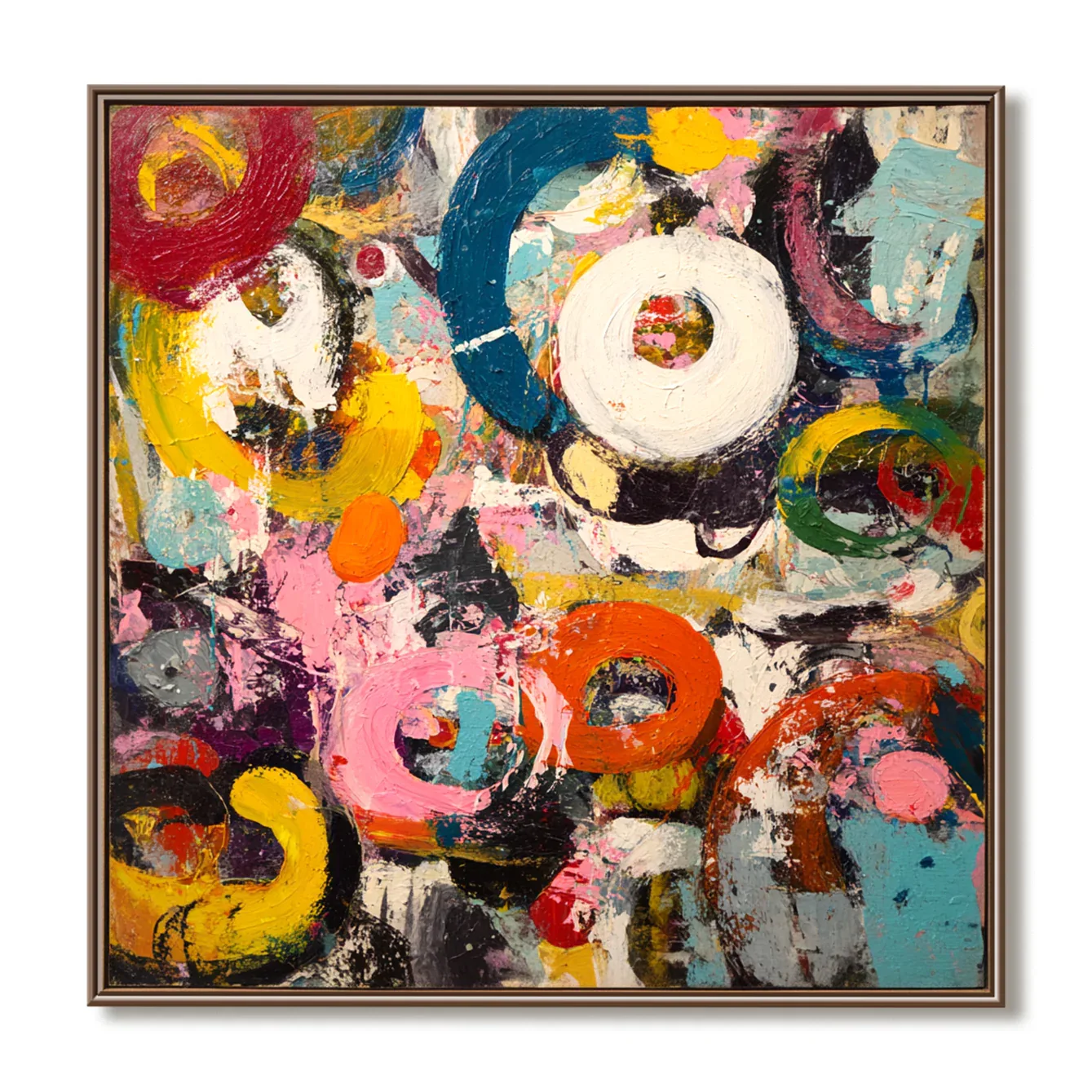 Pop Carnival | Bold Abstract Circular Pop Art Painting#AB14070
