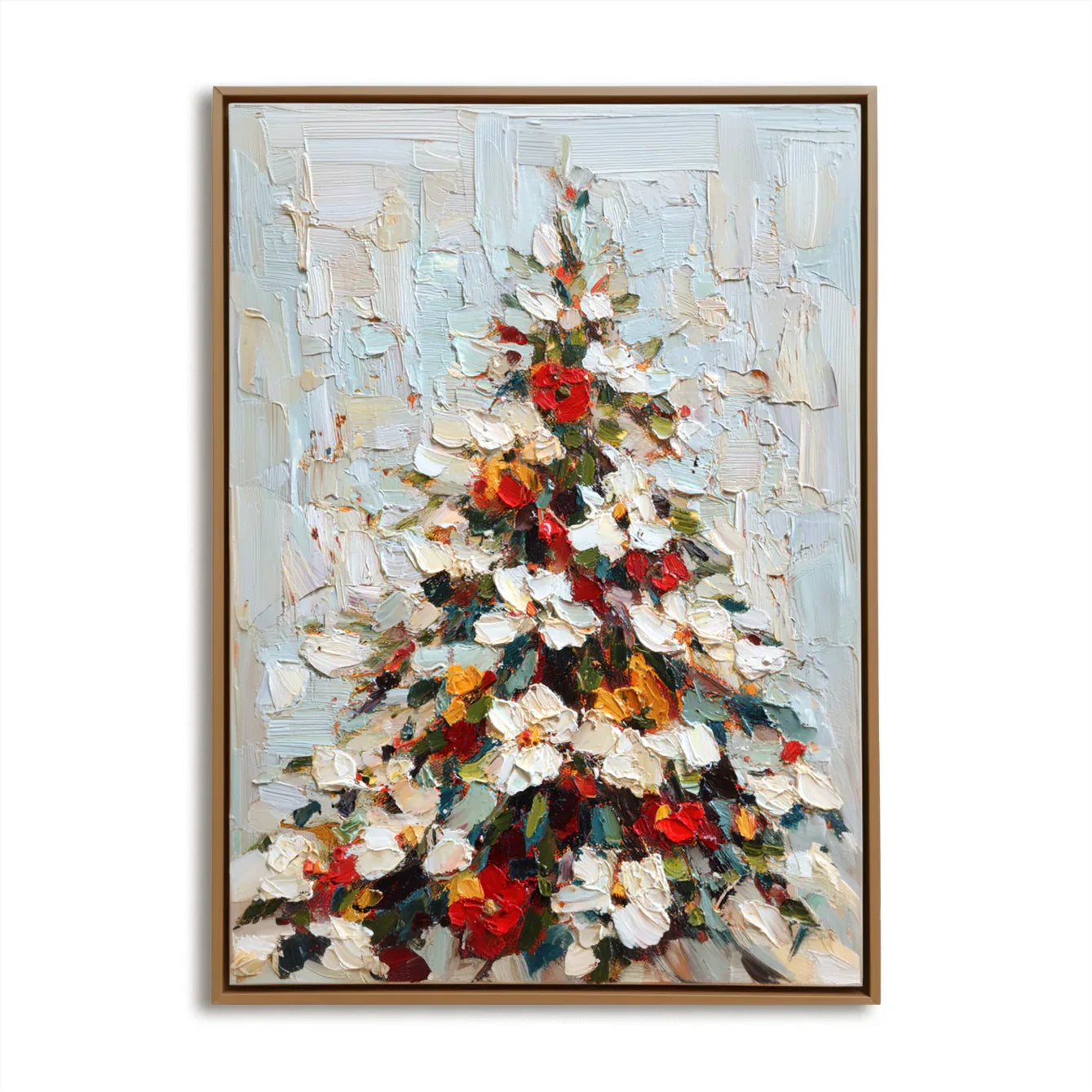 artextured – Festive Glow | Textured Christmas Tree Oil Painting