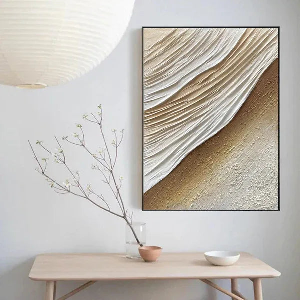Flow of Nature Wabi Sabi Painting-Minimalist Three-Dimensional Sand Dune Flowing Texture Wall Art