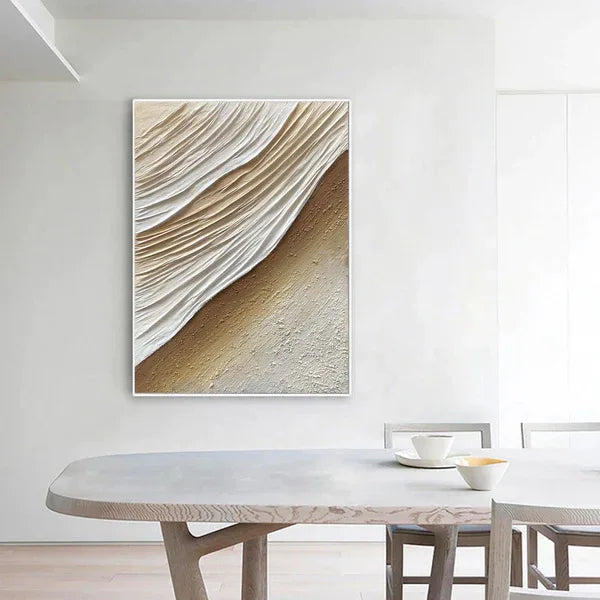 Flow of Nature Wabi Sabi Painting-Minimalist Three-Dimensional Sand Dune Flowing Texture Wall Art