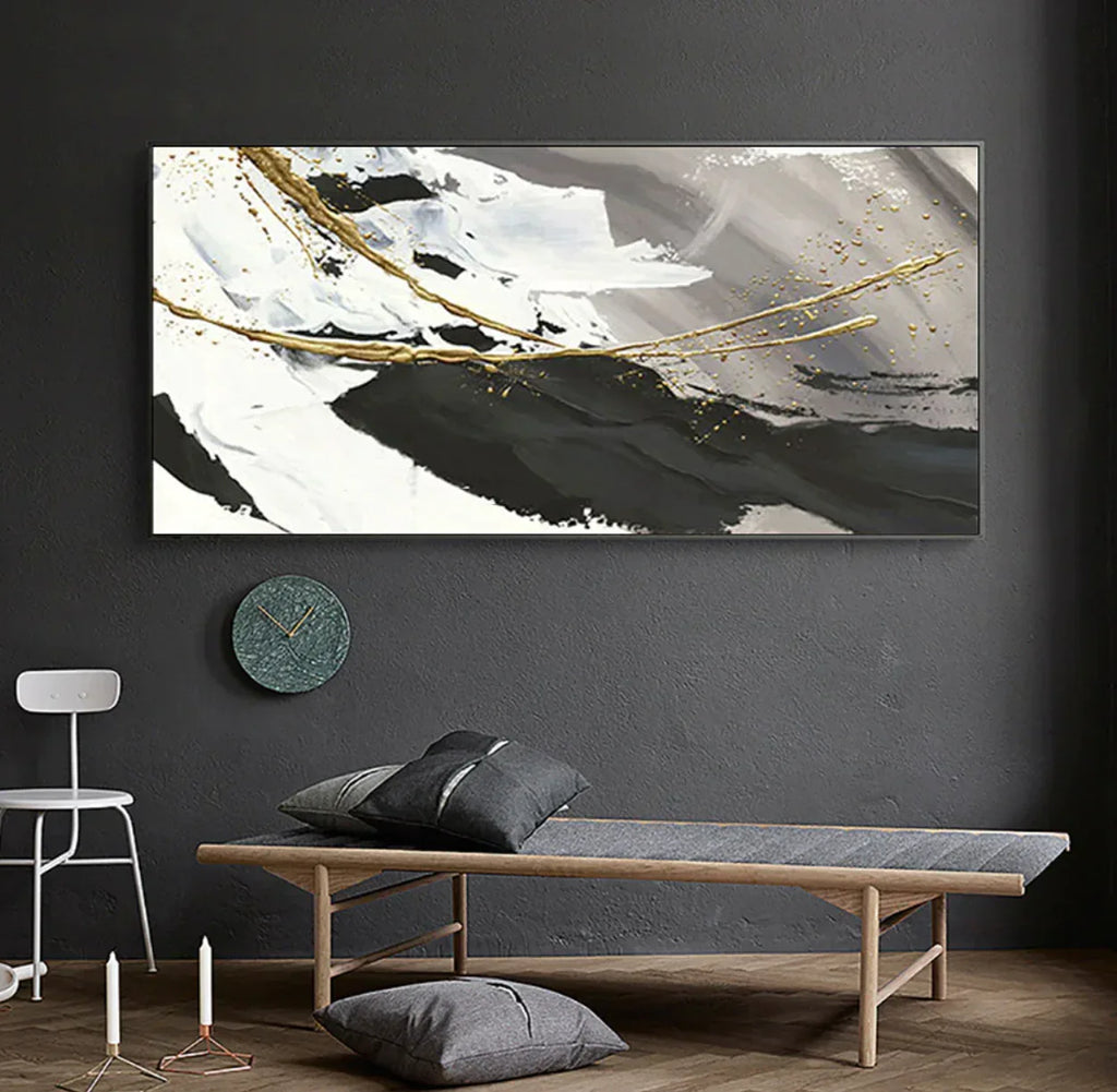 Monochrome Contrast-Minimalist Living Room Space Magic Wall Art
