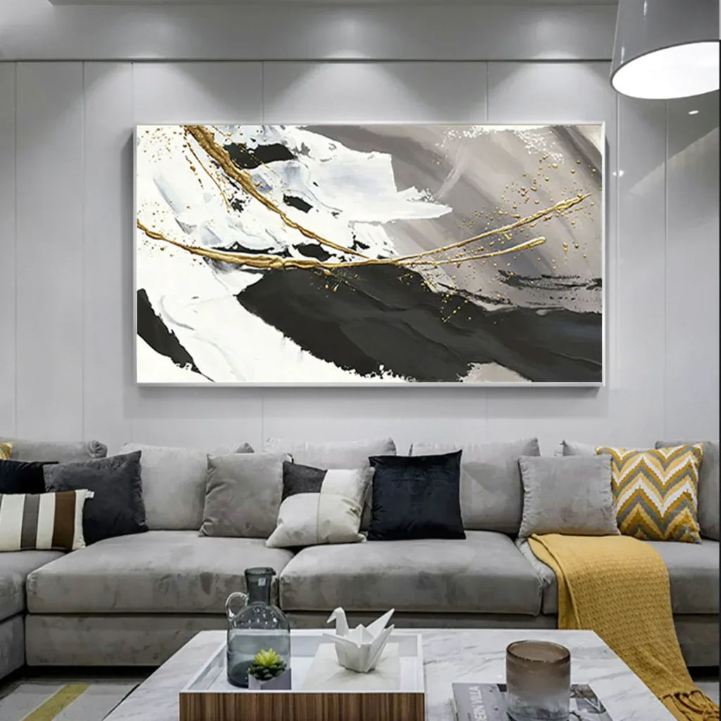 Monochrome Contrast-Minimalist Living Room Space Magic Wall Art