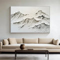 Serene Mountain Texture-Minimalist Textured Mountain Canvas Wall Art