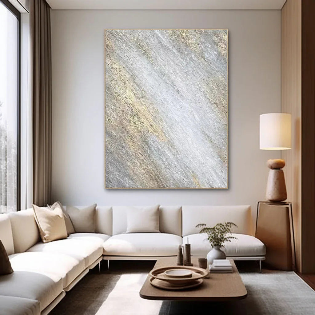 Shimmering Veil-Modern Minimalist Abstract Texture Wall Art