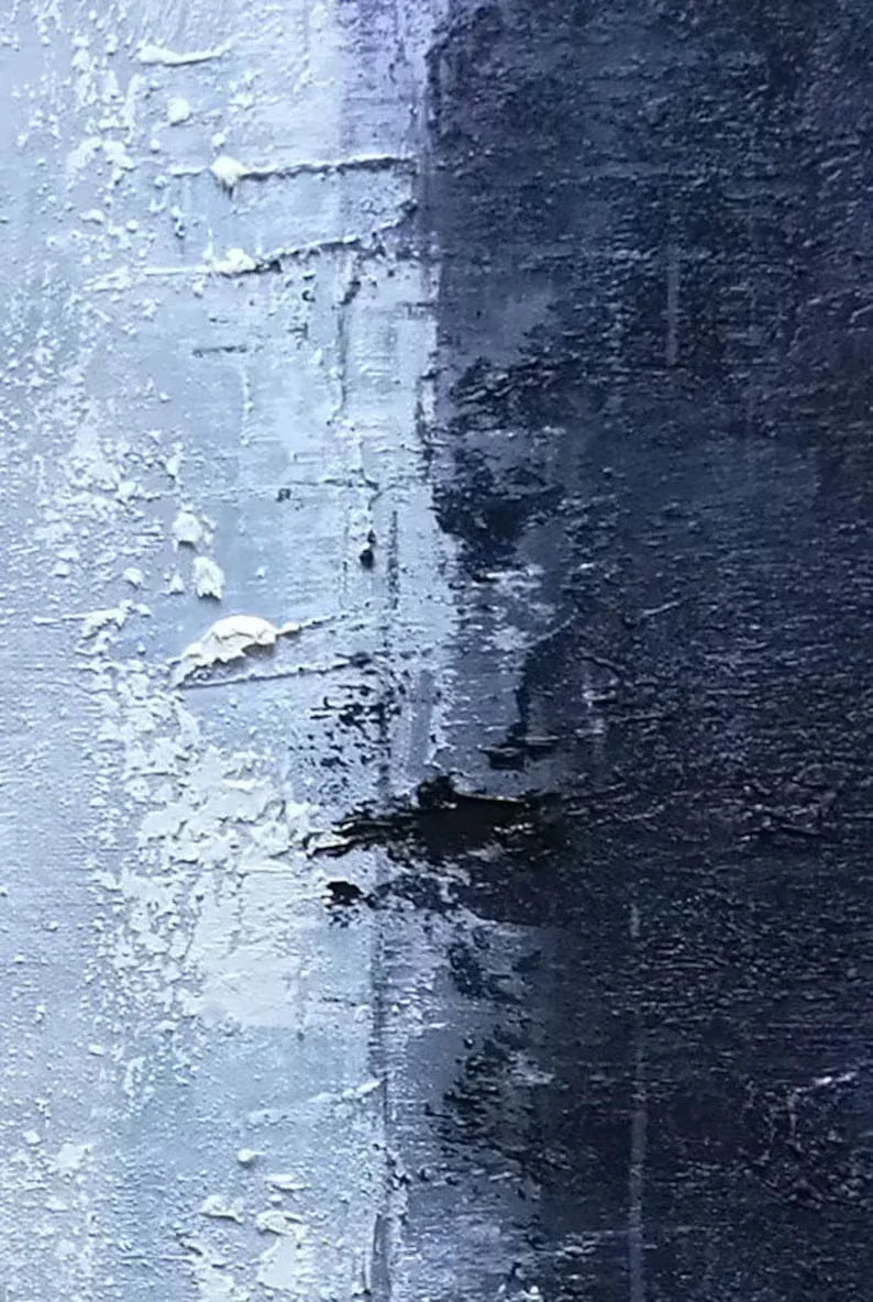 Midnight Haze-Vertical Abstract Texture Tranquil Style Wall Art