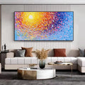 Radiant Swirl Sunset Canvas-Abstract 3D Wall Art with Color Energy Vortex