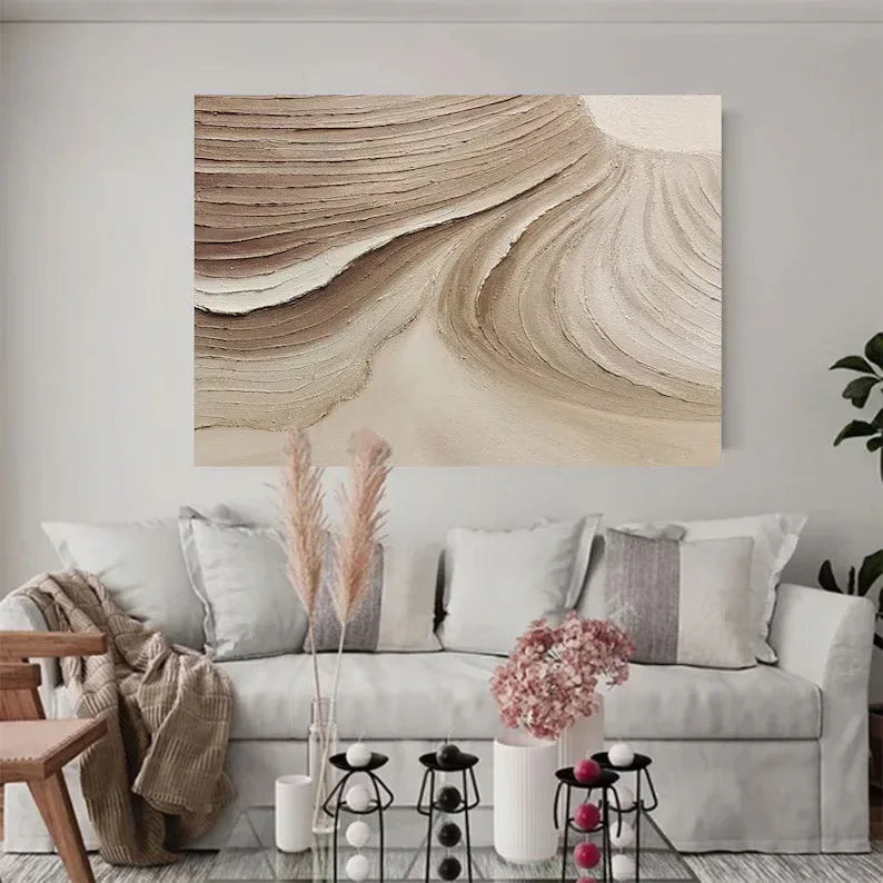 Flowing Sand Textures-Abstract Gobi Desert Weathered Textured Wall Art