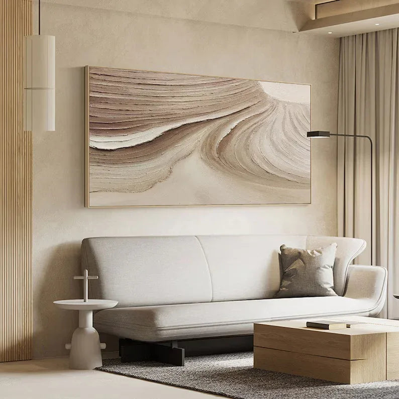 Flowing Sand Textures-Abstract Gobi Desert Weathered Textured Wall Art