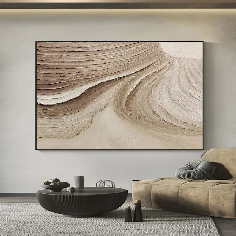 Flowing Sand Textures-Abstract Gobi Desert Weathered Textured Wall Art