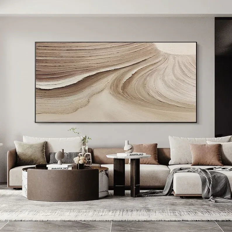 Flowing Sand Textures-Abstract Gobi Desert Weathered Textured Wall Art