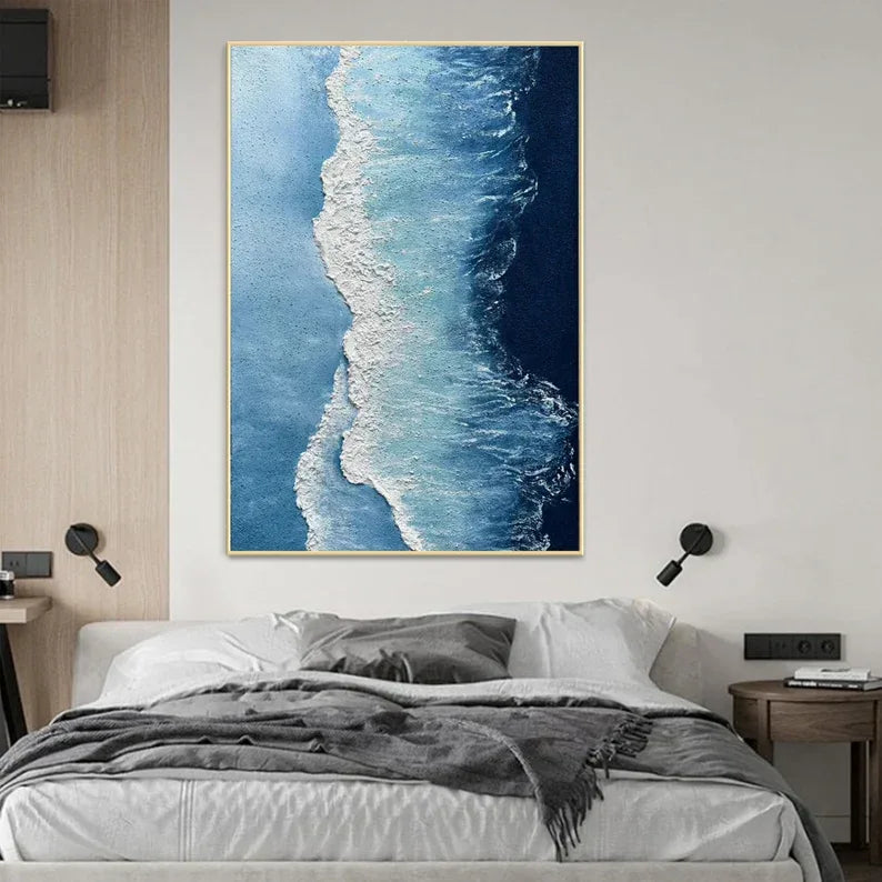 Ocean Symphony -Abstract Texture Sea View Wall Art#AB26102