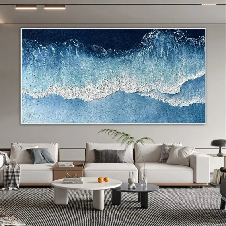 Ocean Symphony -Abstract Texture Sea View Wall Art#AB26102