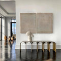 Brown Symmetry in Serenity - Wabi-Sabi Abstract Geometry