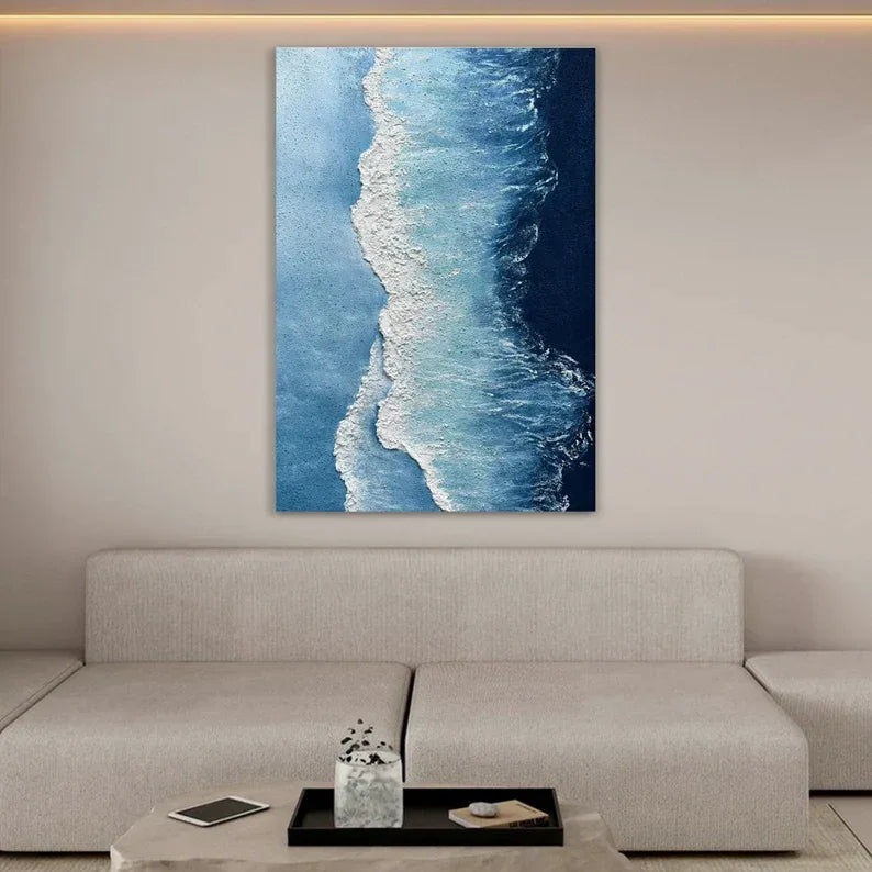 Ocean Symphony -Abstract Texture Sea View Wall Art#AB26102
