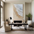 Coastal Serenity-Natural Abstract Coastal Landscape Texture Wall Art
