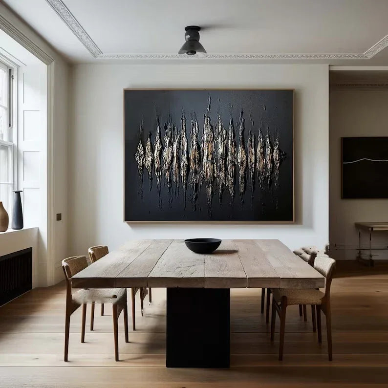 Echoes of Depth-Modern Minimalist Space Focus Abstract Wall Art