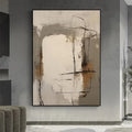 Abstract Whisper Canvas Art-Minimalist Abstract Earth Color Geometric Line Wall Art