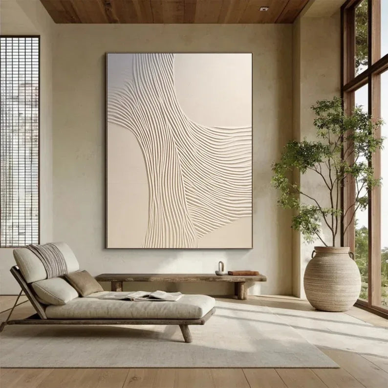 Natural Line Art-Minimalist Abstract Line Texture Wall Art