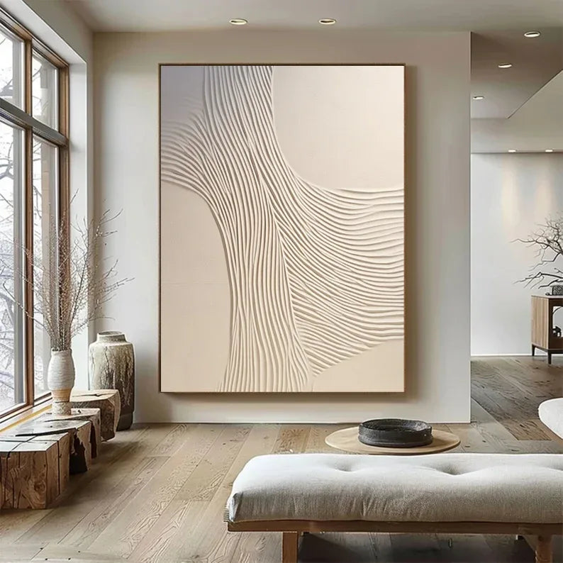 Natural Line Art-Minimalist Abstract Line Texture Wall Art