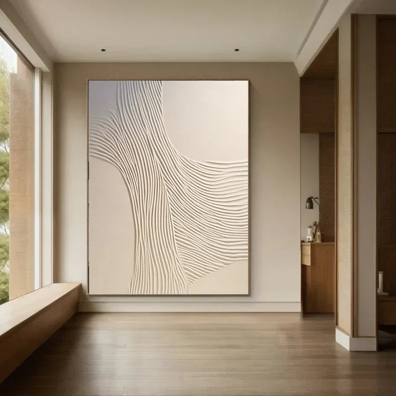 Natural Line Art-Minimalist Abstract Line Texture Wall Art