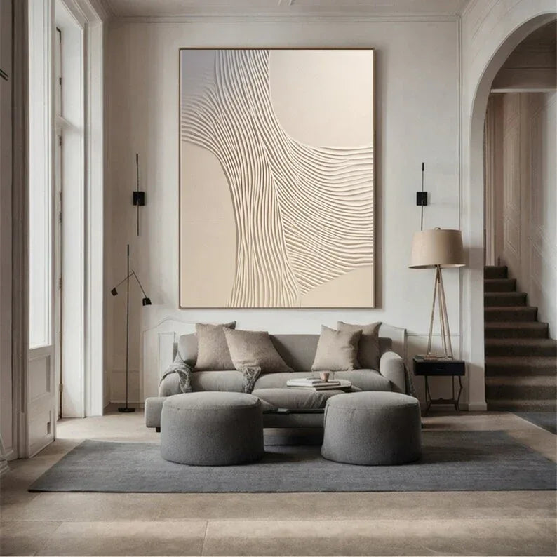 Natural Line Art-Minimalist Abstract Line Texture Wall Art