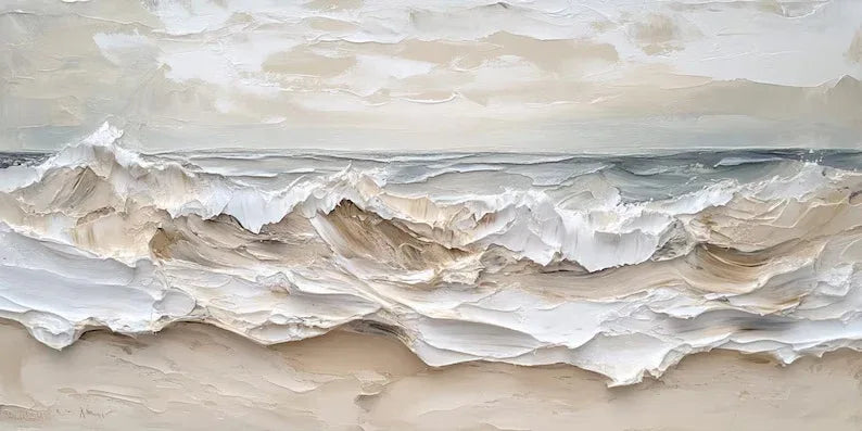 Eternal Waves-Modern Minimalist Ocean Texture Wall Art
