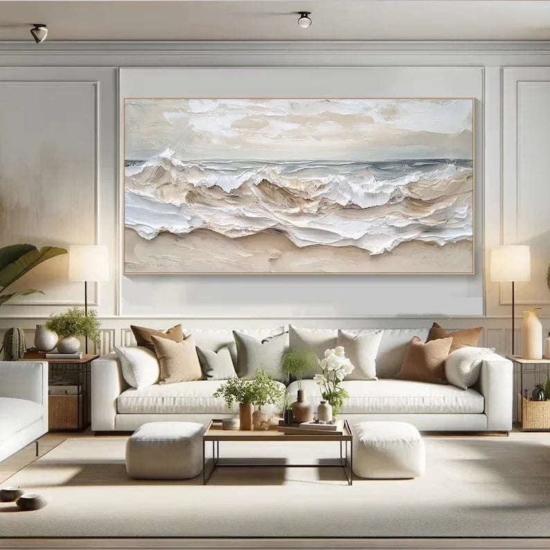 Eternal Waves-Modern Minimalist Ocean Texture Wall Art