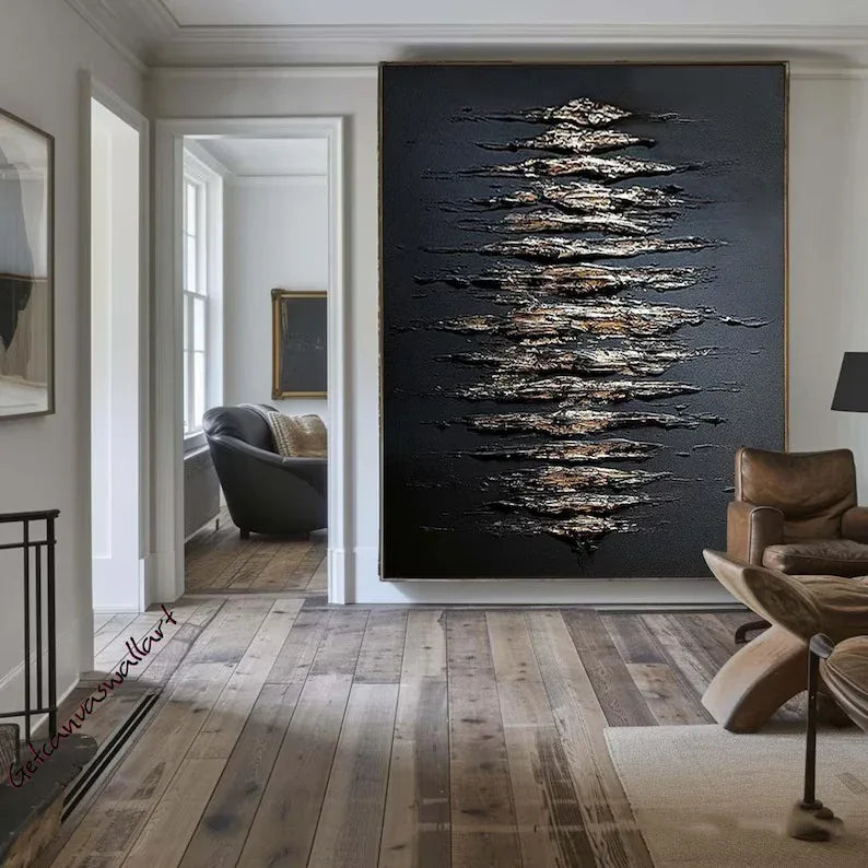 Echoes of Depth-Modern Minimalist Space Focus Abstract Wall Art