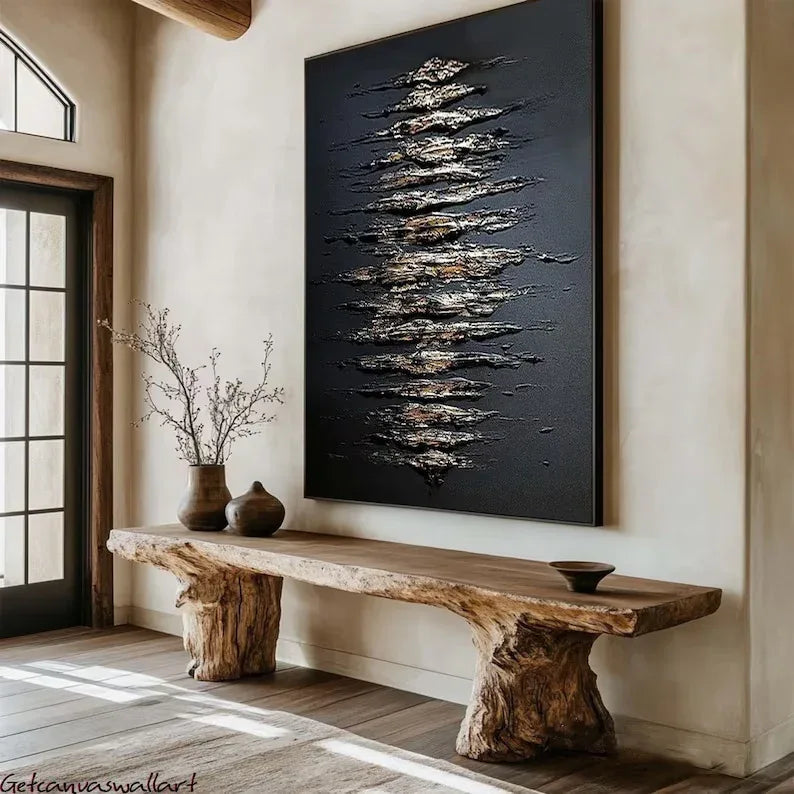 Echoes of Depth-Modern Minimalist Space Focus Abstract Wall Art