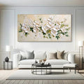 Blossom Symphony-Hand Drawn White Petal Texture Wall Art#FL10073