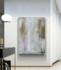 Gray Texture Echo-Grey Green Abstract Texture Wall Art for Modern Home Decoration