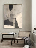 Fractured Dimensions-Geometric Abstract Wall Art in Modern Home Decoration