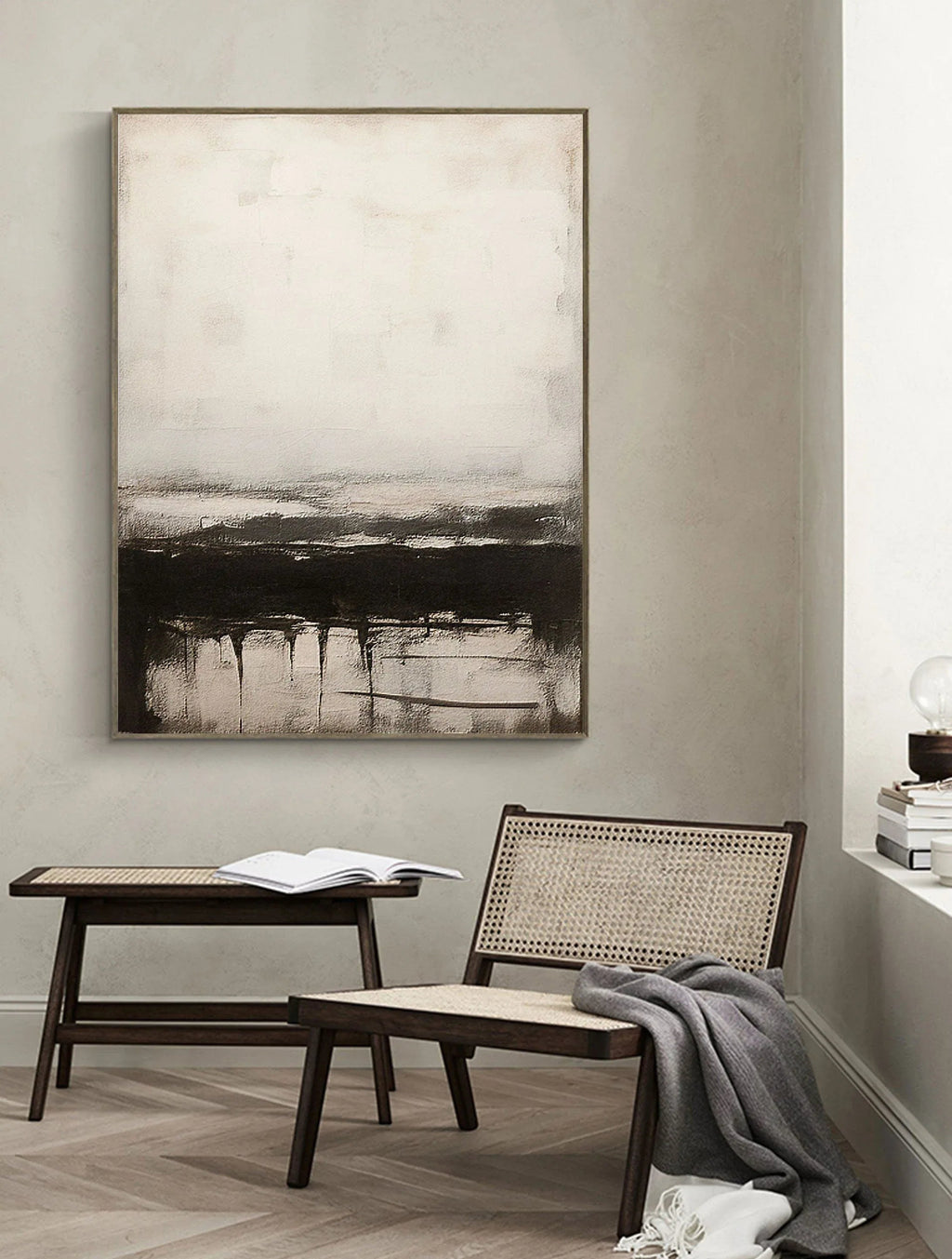 Serene Horizons-Modern Interior Decoration Abstract Artistic Conception Wall Art