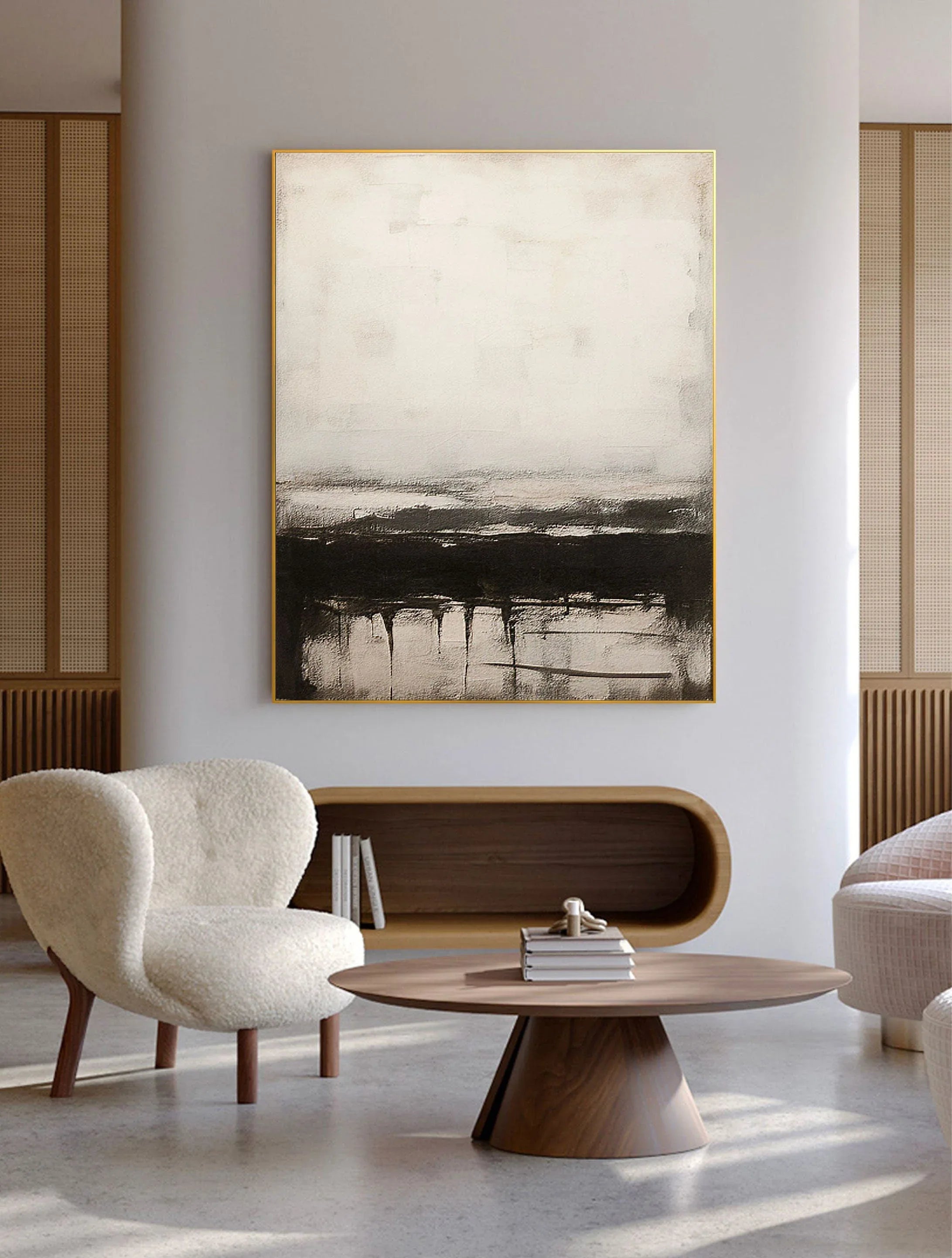 Serene Horizons-Modern Interior Decoration Abstract Artistic Conception Wall Art