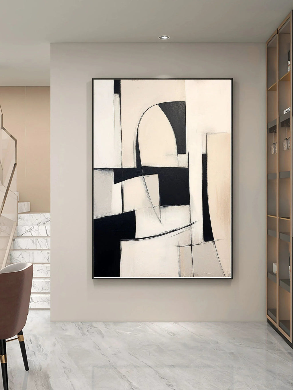 Abstract Harmony-Modern Interior Design Geometric Abstract Wall Art
