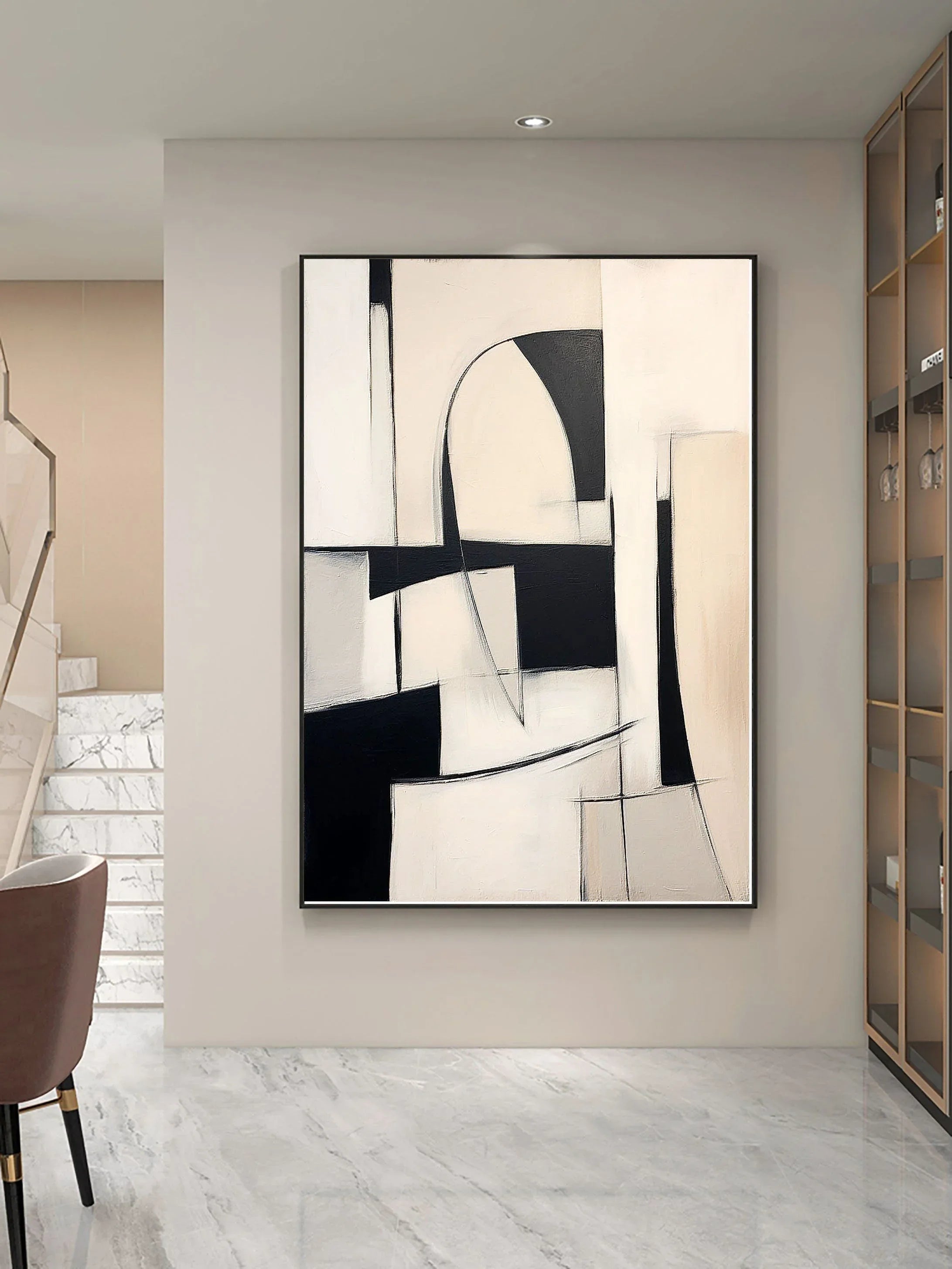 Abstract Harmony-Modern Interior Design Geometric Abstract Wall Art