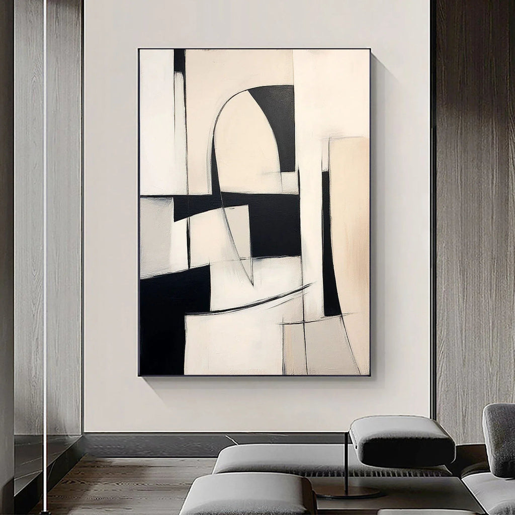 Abstract Harmony-Modern Interior Design Geometric Abstract Wall Art