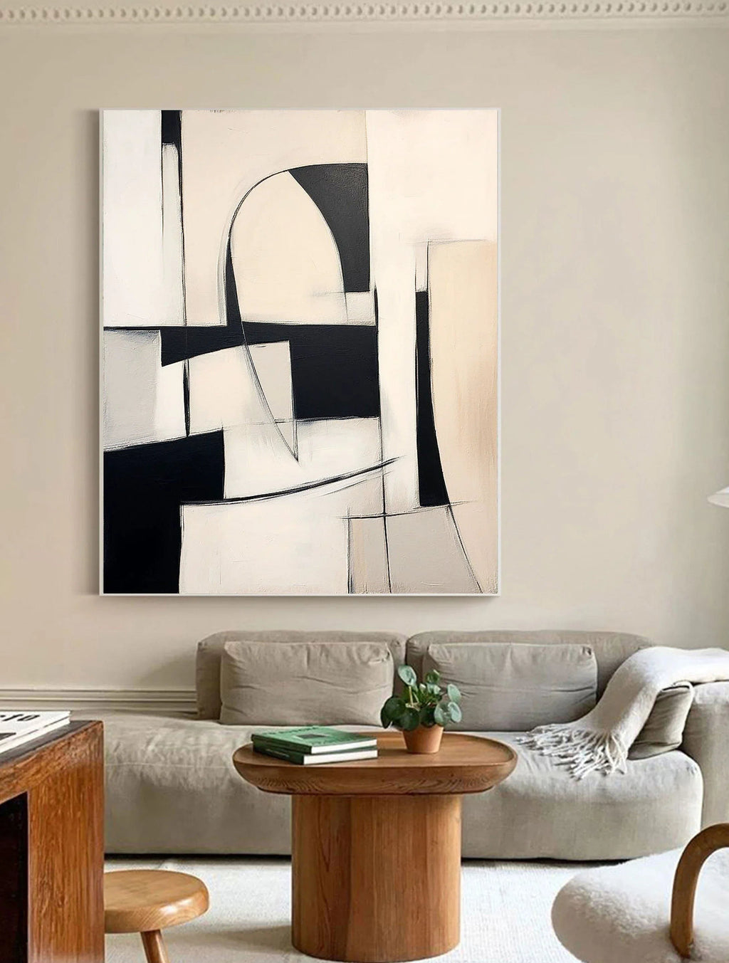 Abstract Harmony-Modern Interior Design Geometric Abstract Wall Art