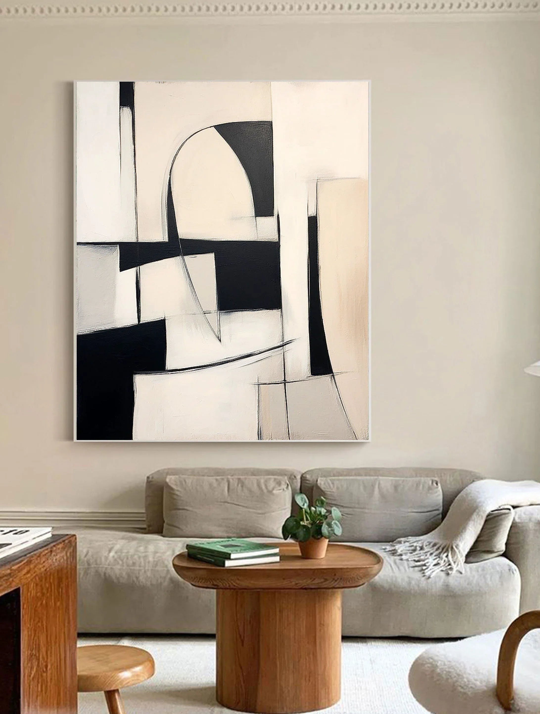 Abstract Harmony-Modern Interior Design Geometric Abstract Wall Art
