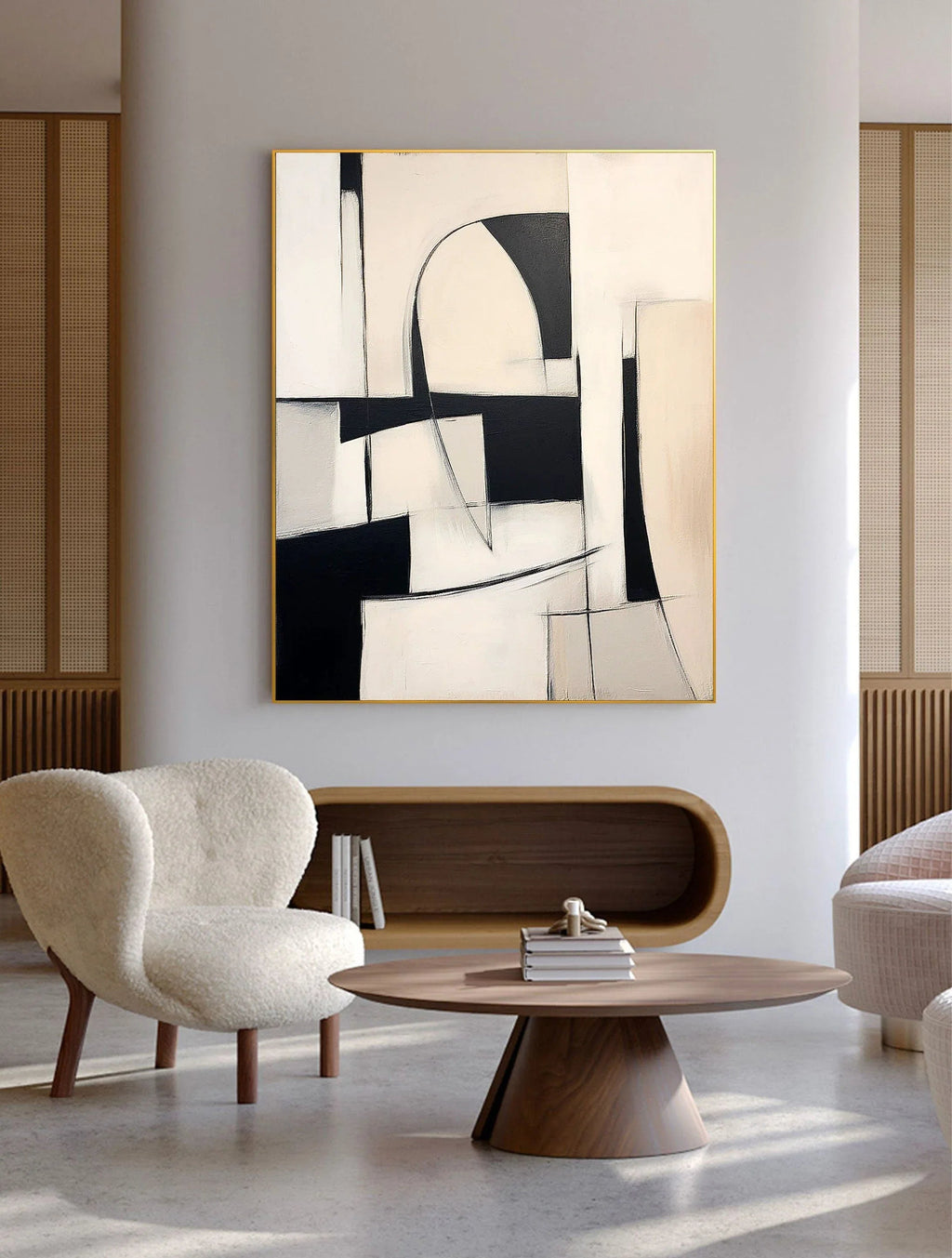 Abstract Harmony-Modern Interior Design Geometric Abstract Wall Art