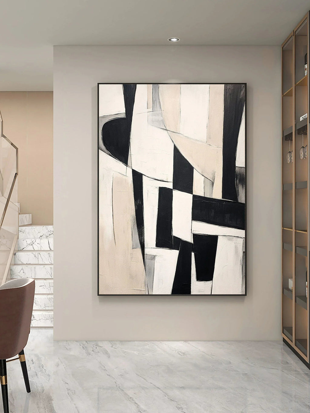 Dynamic Layers-Modern minimalist home decoration abstract geometric wall art