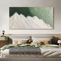 Emerald Peaks -Modern Minimalist Hand drawn Mountain Texture Wall Art
